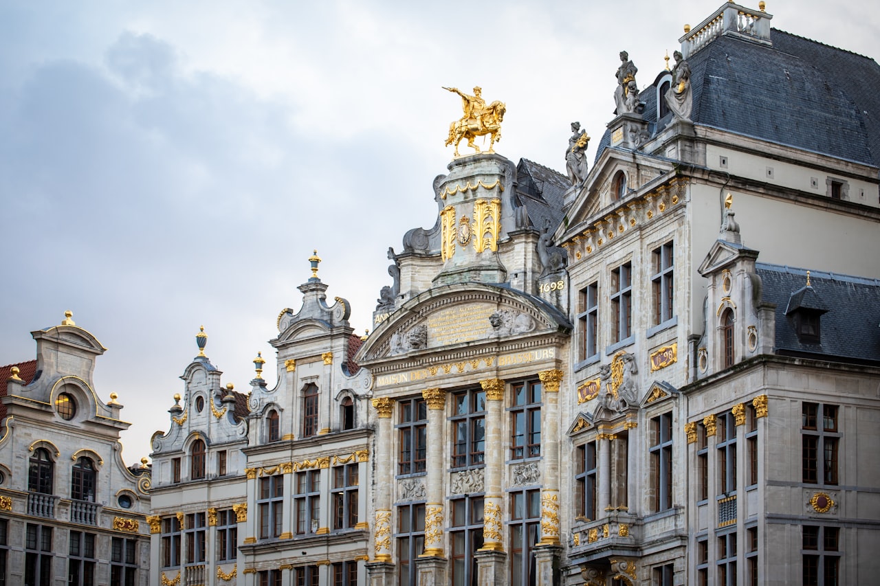 Historic buildings in Brussels, Belgium