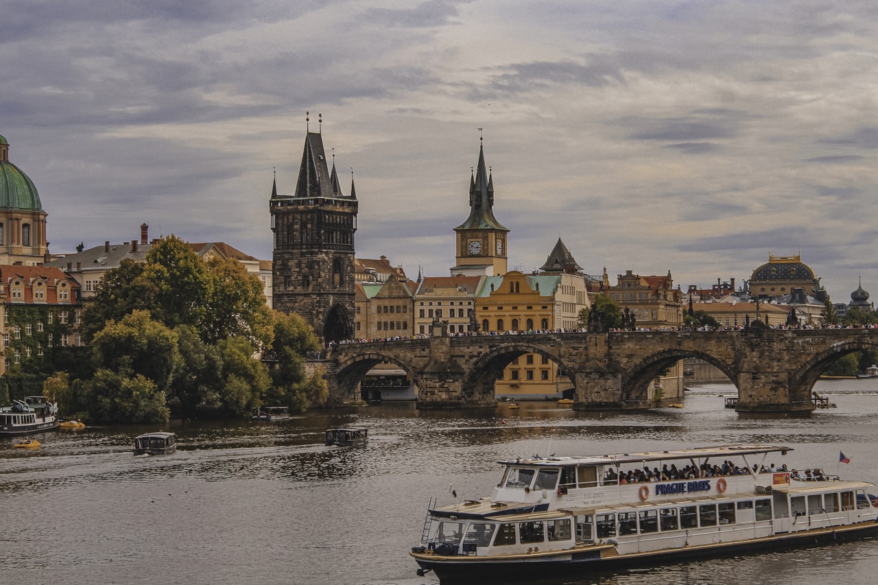 Prague old town and river, Czech Republic
