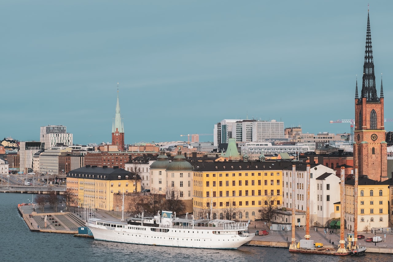 Stockholm waterfront buildings, Sweden